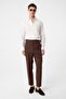 Coffee 100% Linen Italian Cut Men's Trousers - 2