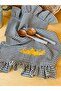 Pumpkin Embroidered Ruffled Kitchen Cloth/Cover ~1 Piece - 2