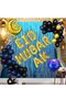 Eid Mubarak Latex Balloons for Ramadan Eid Islamic Muslim Party Decorations Ornaments(Black Gold)