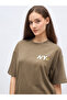 Slogan Print Acid Washed Oversized T-Shirt - 4