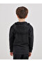 Black Cotton Full Zip Hoodie with Pocket - 5