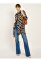 Tie and Dye Print Asymmetric Hem Tunic - 4