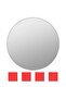 7 Piece Wall Mirror Set Round Glass - 5