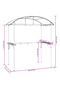 BBQ Gazebo with Side Shelves Anthracite 220x115x230 cm Steel - 3