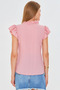 Women's Powder Collar and Ruffled Sleeves Blouse Arm-25Y001063 - 6