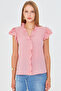 Women's Powder Collar and Ruffled Sleeves Blouse Arm-25Y001063 - 5