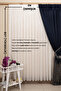 Seamless Plain Stitch Akita Model Tulle Curtain, Off-White Iron-Free Tulle Curtain