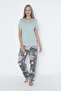Women's Cotton Lycra Short Sleeve Pajamas Set 14511 - 2