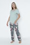 Women's Cotton Lycra Short Sleeve Pajamas Set 14511 - 6