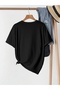 تي شيرت برقبة دائرية كبيرة الحجم مطبوع عليه ليمونتشيلو - 2
