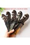 Handmade Double Headed Peacock Patterned Antistatic Hair Care Unisex Bone Comb Made of Natural Horn - 5