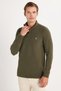 Men's Slim Fit Slim Fit Cotton Thessaloniki Fabric Half Zip Khaki Stand Collar Sweatshirt