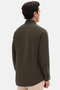Ds Damat Comfort Khaki Button Collar Relaxed Fit Linen Look 100% Cotton Shirt - 6