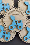 Round Mother Child Bicycle Figured Wooden Newborn Magnet - 20 Pieces - 4