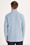 Men's Slim Fit Slim Fit Cotton Thessaloniki Fabric Half Zipper Blue Stand Collar Sweatshirt - 5