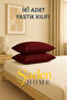 2 Pcs Zippered Bordo Pillow Cover, Cotton, Ranforce Fabric, 50X70 cm - 2
