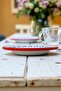 No. 24 Enameled Dinner Plate, Serving, Food Camping, Picnic, Dowry 24 cm - 5