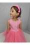 Girl's Evening Dress Island, Pink Waist Pearl, Tutu Dress - 4