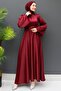 Nazlı Hijab Dress Burgundy - 3