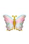 Gold Butterfly Pink 1 Year Old Number Balloon Set - 3