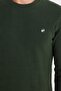 Men's Slim Fit Slim Fit Cotton Thessaloniki Fabric Crew Neck Green Sweatshirt - 3
