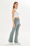 Women's Modal Fabric High Waist Wide Leg Sweatpants Green 8102-Y - 3