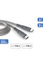 Ultra-reinforced USB C/USB C Cable 2m 3A Grey
