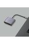 Totulife USB-C to HDMI + USB-C + USB-A OTG Adapter, Grey - 3