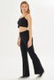 Women's Modal Fabric High Waist Wide Leg Sweatpants Black 8102-S - 5