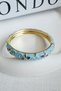 Women's Bracelet Enamel Flower Motif Zircon Handcuff Bracelet