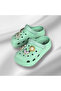 Women's Mint Green Stone High Sole Slippers Sandals - 2