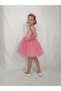 Girl's Island Model Evening Dress Pink Skirt Pearl Dress - 4
