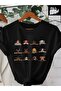 Dogs Printed Oversize Circle Neck T-Shirt
