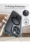 iPhone 16 Pro Halolock Mag Safe Classic Hybrid Silicone Case with Stand - Camera Control Button - 5