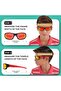 Atom Sports Square Frame Sunglasses Red/Black AK8-2 - 3