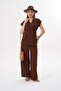 Women's Side Tie Detailed Sofia Linen Set 260106 - 260411 - 3