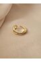 Cross X Model Zircon Stone Adjustable Gold Gold Color Ring - 3