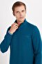 Men's Slim Fit Slim Fit Cotton Half Zipper Stand Collar Oil Sweatshirt - 2