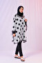 Short Kimono Pareo - Hijab Pareo - Polka Dot White 180X135 cm