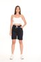 Women's High Waist Elastic Waist Shorts Gabardine Fabric Without Lycra