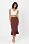 Women's Ruffle Detailed Elastic Waist Skirt