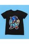 Stil-X Sonic Printed Children's Tshirt, 100% Cotton, Black, White, Red, Yellow