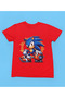 Stil-X Sonic Printed Children's Tshirt, 100% Cotton, Black, White, Red, Yellow