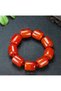 Zhous Ziquexsite Vintage Inspired Red Amber Beaded Bracelet with Elastic Cord - 5