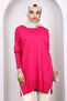 Dark Fuchsia Mercerized Casual Knitwear Tunic