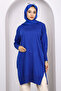 Cobalt Blue Mercerized Casual Knitwear Tunic - 3