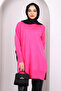 Fuchsia Mercerized Casual Knitwear Tunic