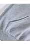 Diamond Lip Printed Hooded Pocket Cotton Gray Sweatshirt - 4