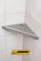 Stainless Steel Bathroom Corner Shelf with Hidden Hanger Adhesive Screw Mounting