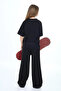 Girl's 100% Cotton Oversize Half Sleeve Top and Bottom Tracksuit Set - 3